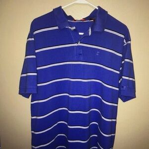 Blue Striped Polo Shirt